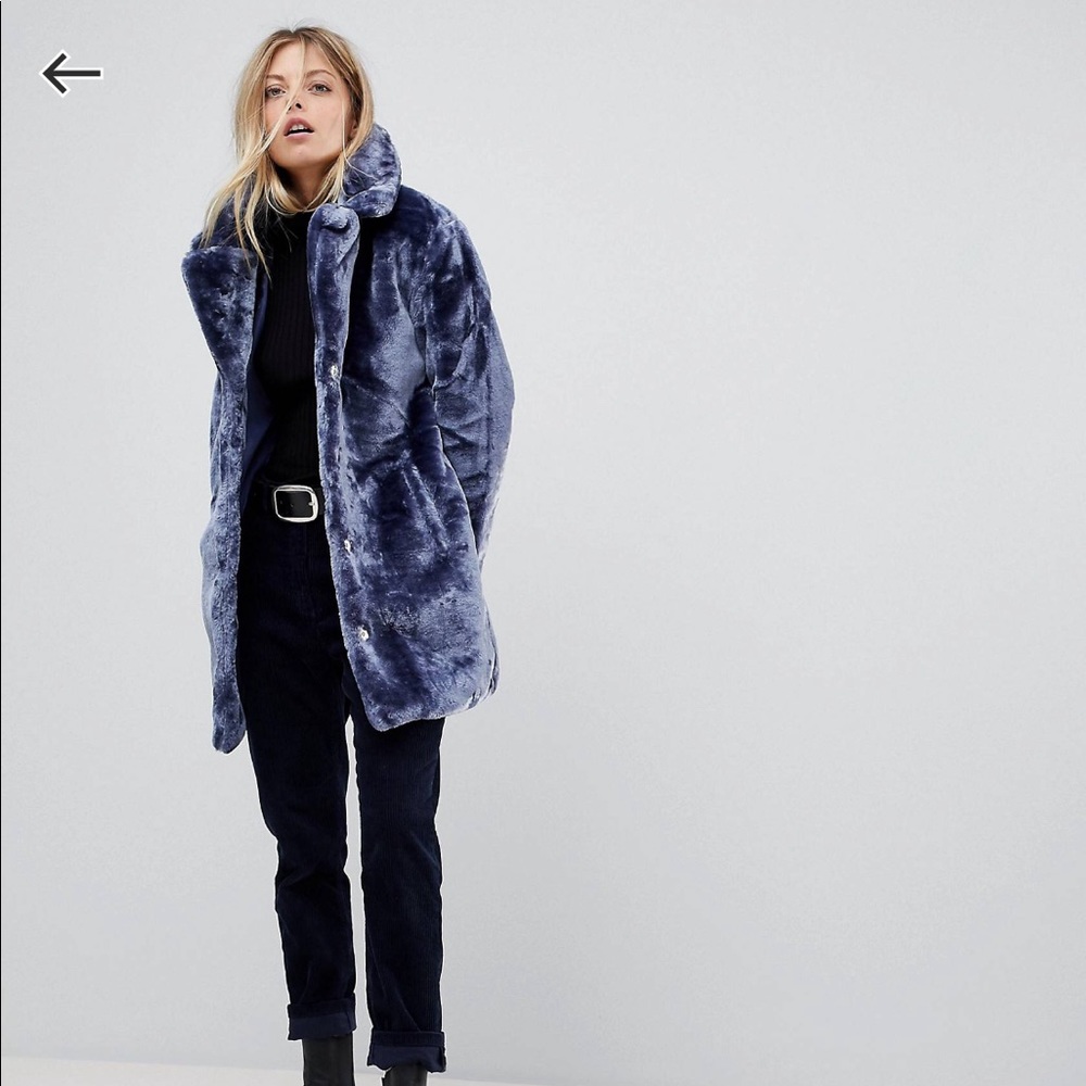 QED London faux fur coat